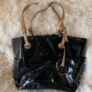 Michael Kors Black Patent Leather Tote